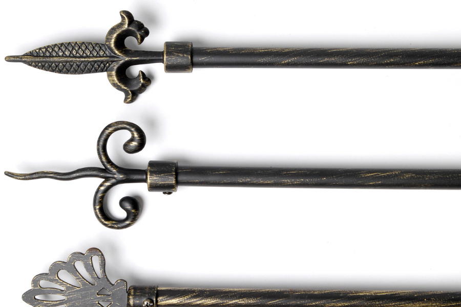 wrought iron curtain rods